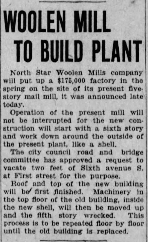 North Star Woolen Mill The DMNA